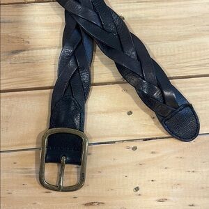 Ralph Lauren Leather Belt with Brass Buckle